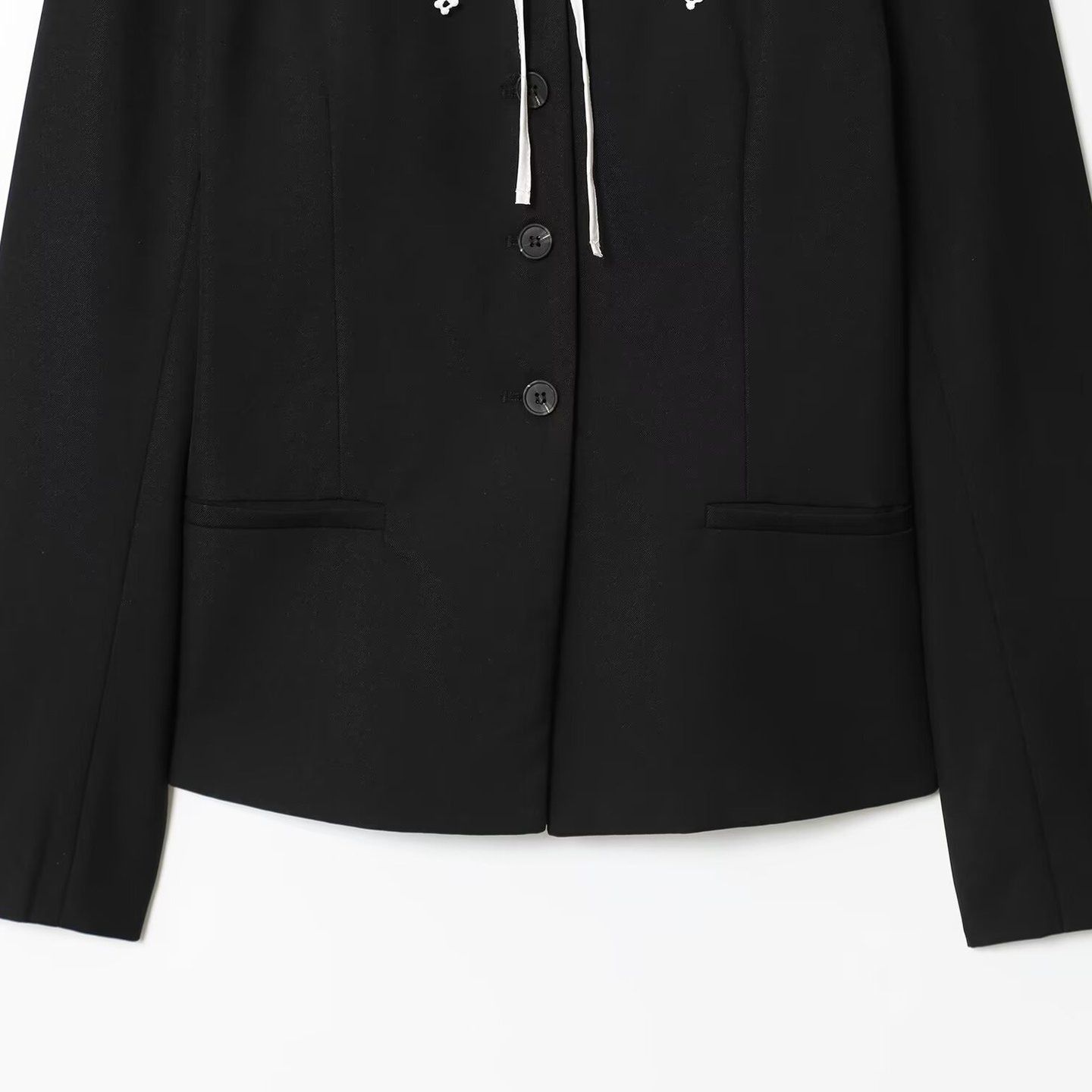 Blazer da donna con blocchi di colore e colletto removibile KUN-00034