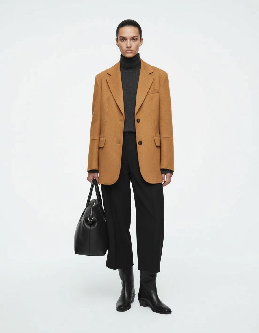 Blazer in pelle scamosciata - Giacca chic in stile europeo KUN-00035