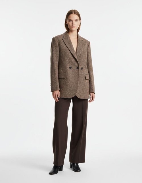 Blazer in tessuto a spina di pesce - Elegante stile europeo KUN-00039