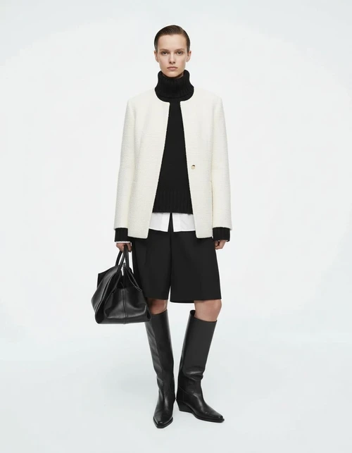 Blazer in tweed ispirato - Giacca da donna chic ed elegante KUN-00041