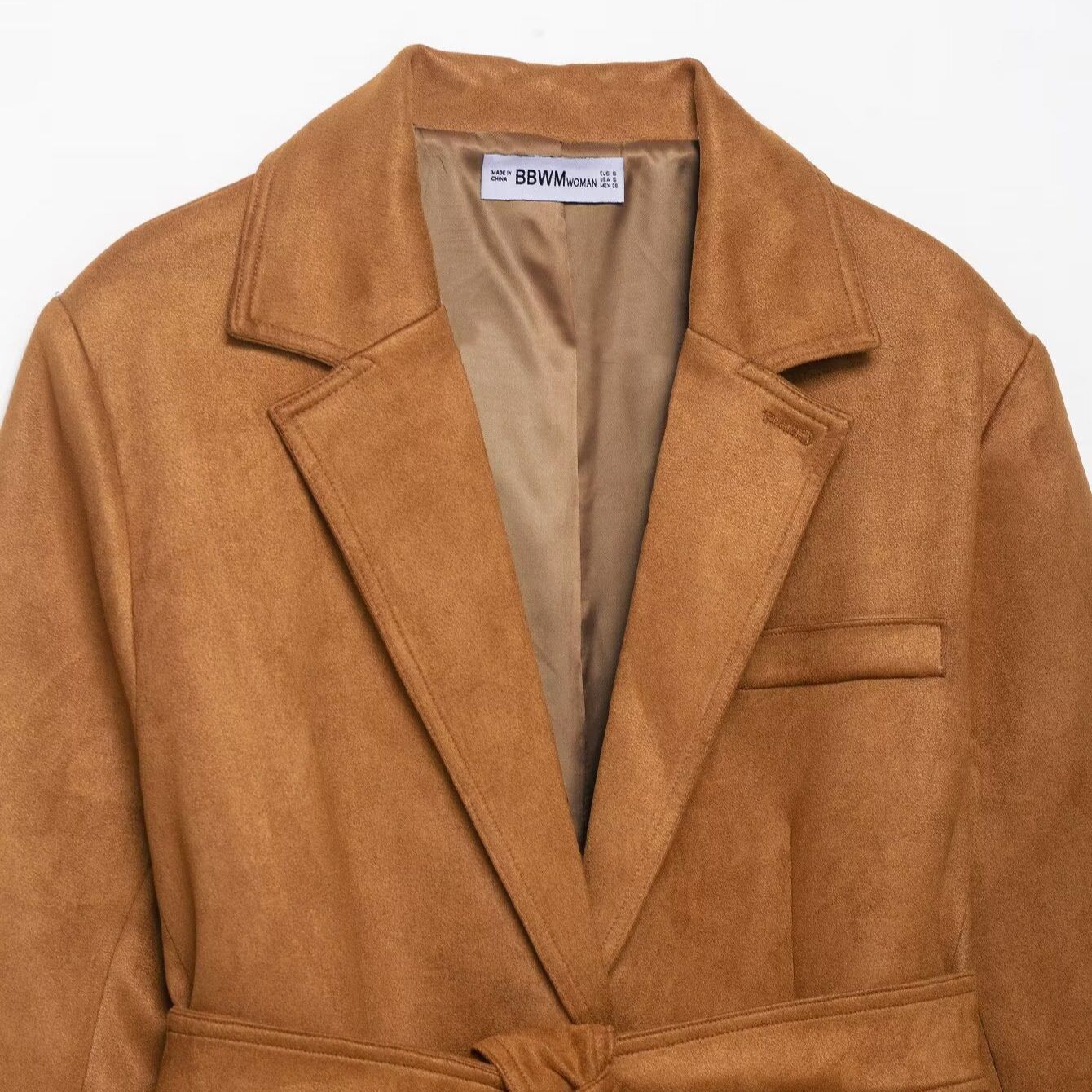 Suede Blazer Jacket - Stylish Western Chic Outerwear KUN-00054