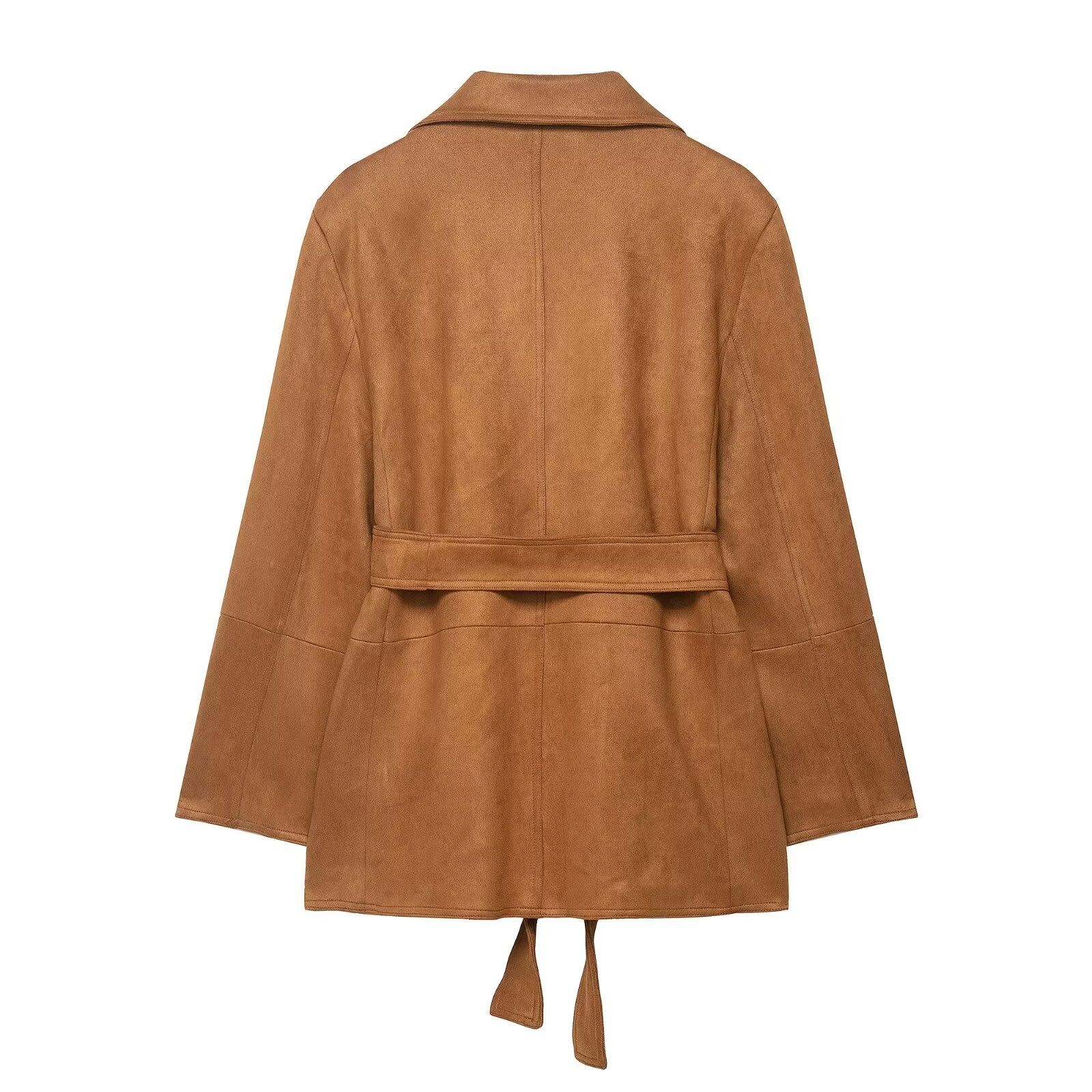 Suede Blazer Jacket - Stylish Western Chic Outerwear KUN-00054