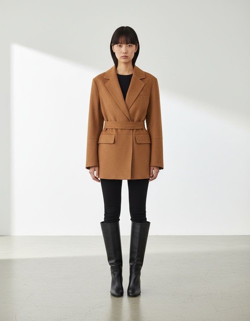 Blazer in pelle scamosciata - Elegante capospalla in stile western chic KUN-00054