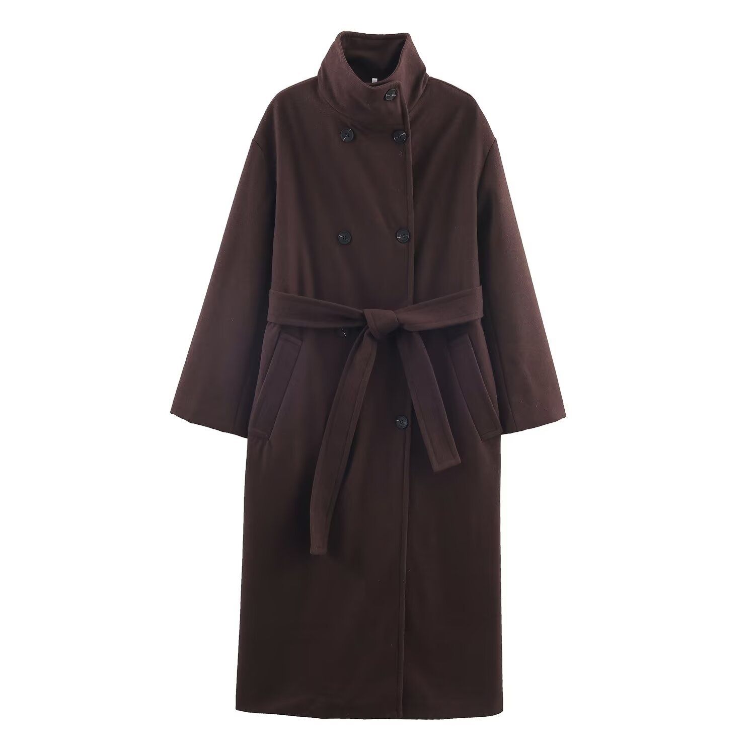 Manteau oversize à col montant pour femme, vêtement d'extérieur tendance et décontracté KUN-00007