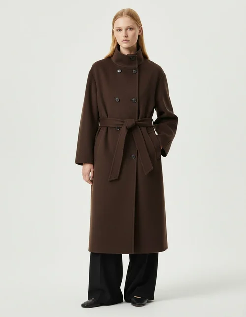 Cappotto da donna oversize a collo alto, capospalla casual e alla moda KUN-00007