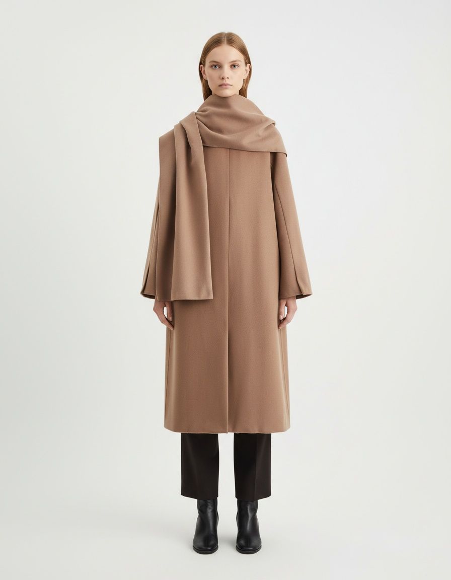 Cappotto lungo doppiopetto in misto lana KUN-00008