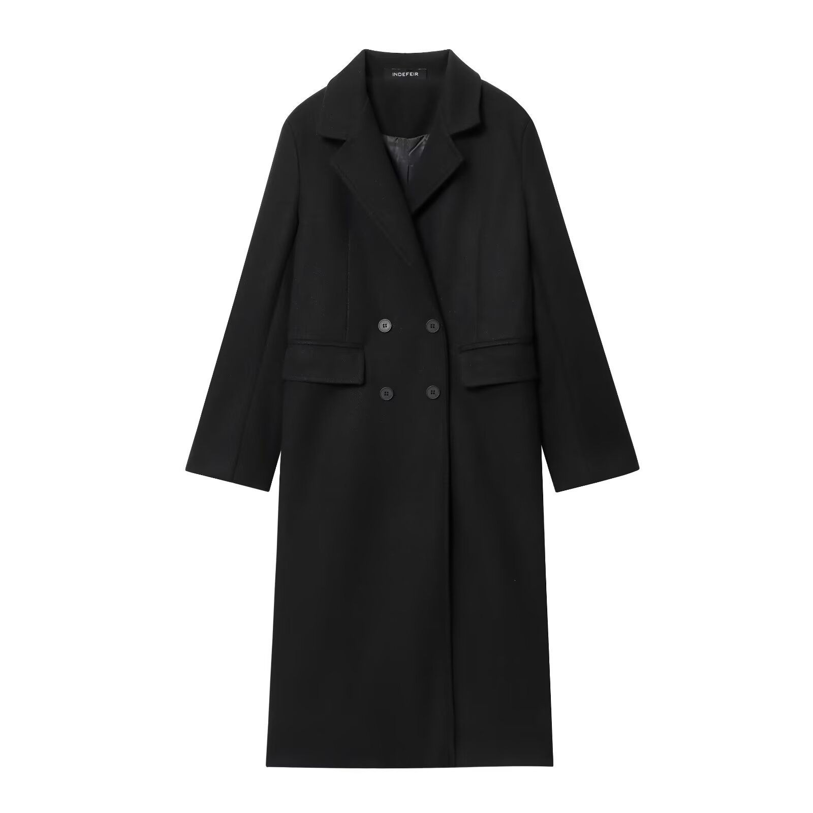 Abrigo de mezcla de lana, prenda informal de moda KUN-00021