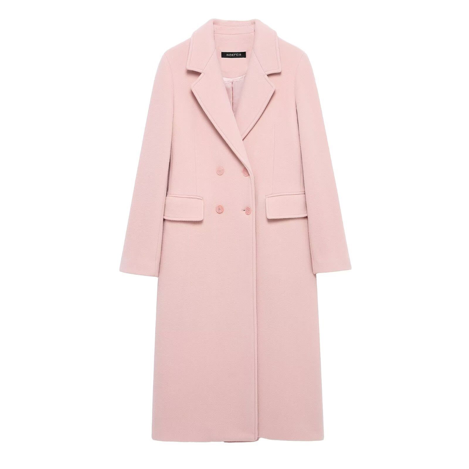 Abrigo de mezcla de lana, prenda informal de moda KUN-00021