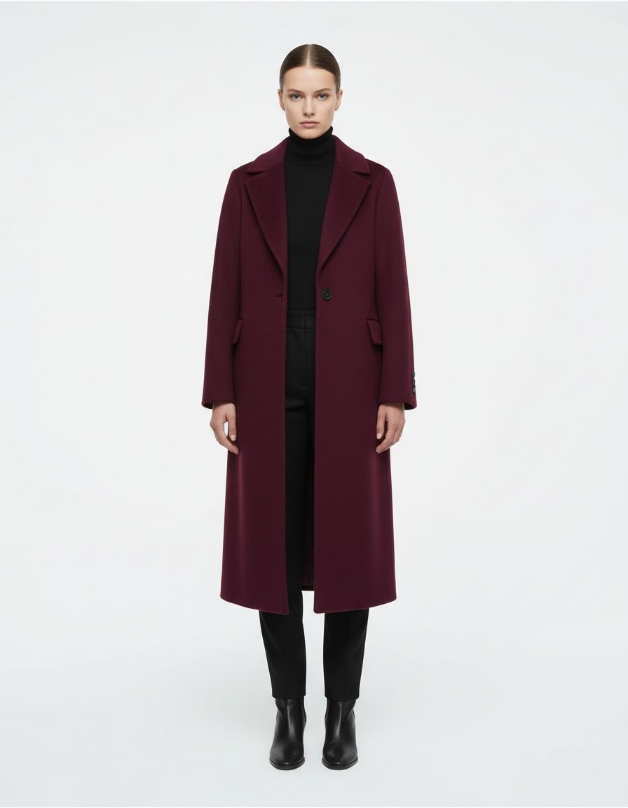 Abrigo de mezcla de lana, prenda informal de moda KUN-00021