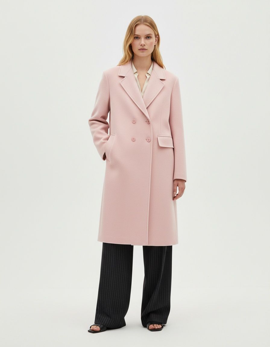 Abrigo de mezcla de lana, prenda informal de moda KUN-00021