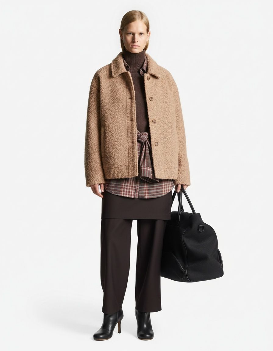 Cappotto classico da donna in misto lana KUN-00023