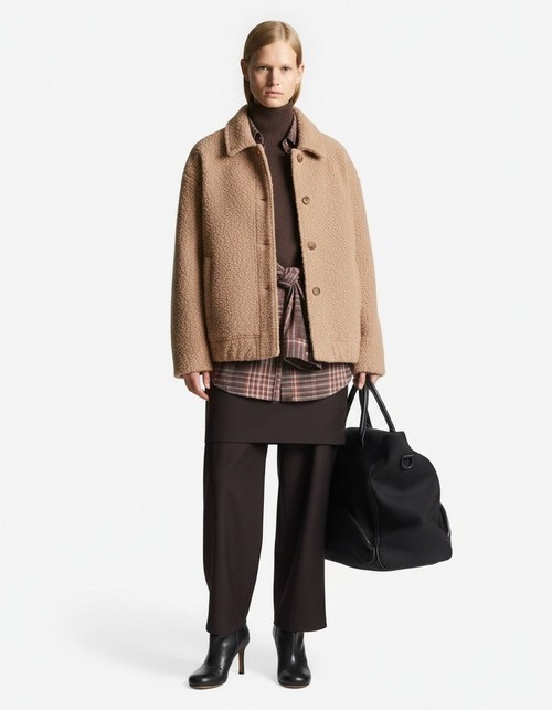 Cappotto classico da donna in misto lana KUN-00023