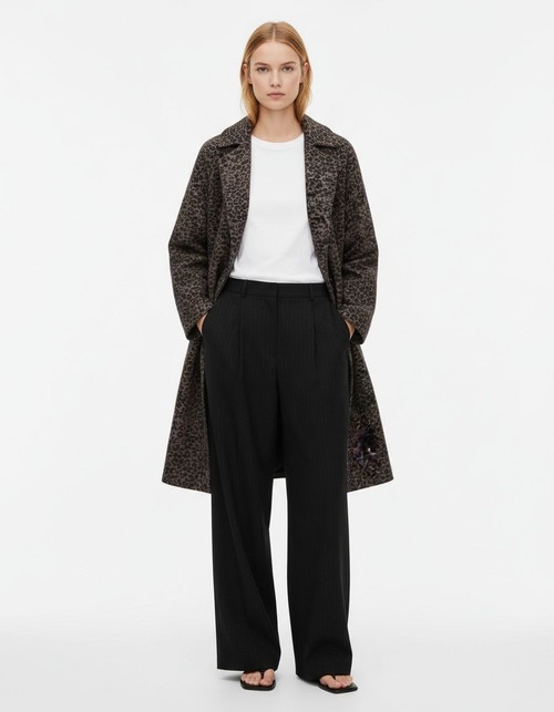 Cappotto con stampa animalier - Capospalla alla moda KUN-00031