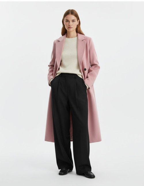 Women's Long Wool Coat - Fashionable Winter Overcoat KUN-00035