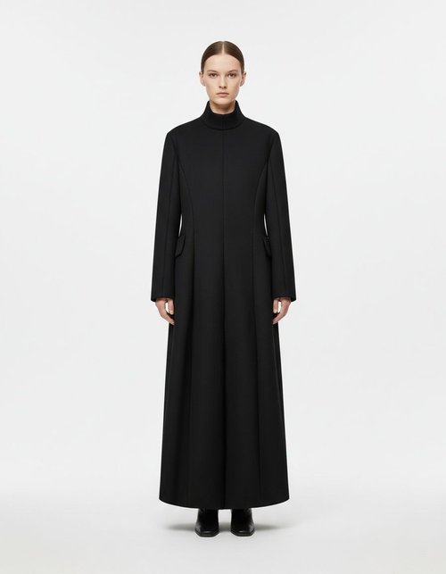 Women's Long Wool Coat - Stylish Casual Overcoat KUN-00037