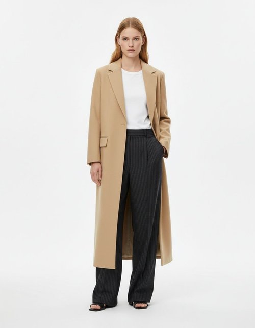 Women's Long Coat Classic Fashionable Outerwear KUN-00039