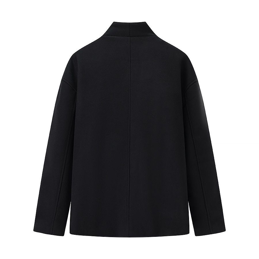 Wool Blend Overcoat - Stylish Women's Double-Breasted Coat KUN-00043
