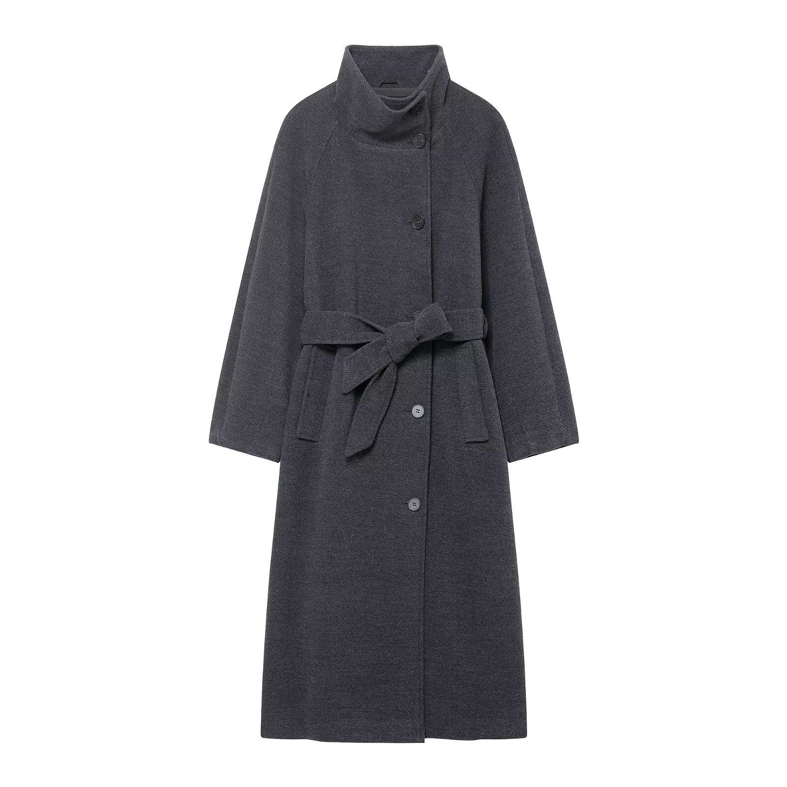 Cappotto trench da donna con cintura - Elegante cappotto casual KUN-00054