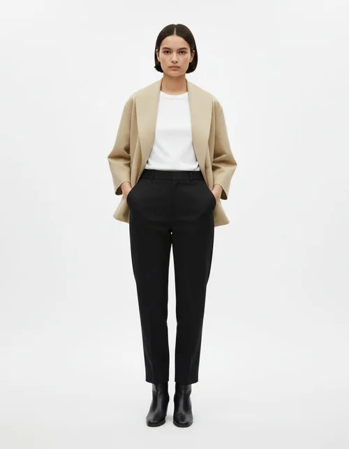 Women's Trench Coat with Belt - European Style Casual Chic KUN-00072