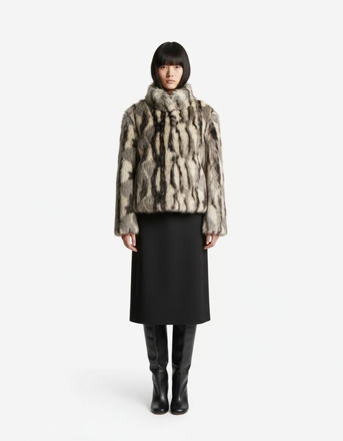 Faux Fur Coat - Trendy European Style Outerwear KUN-00075