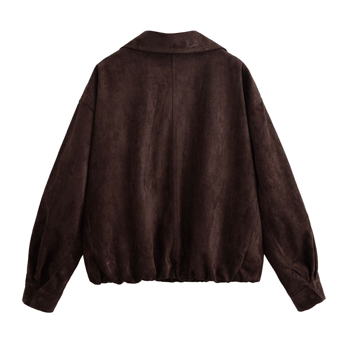 Suede Brown Jacket - Women's Casual Fashion KUN-00005