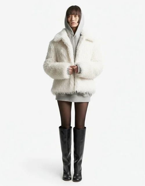 Faux Fur Coat Trendy Stylish Outerwear KUN-00007