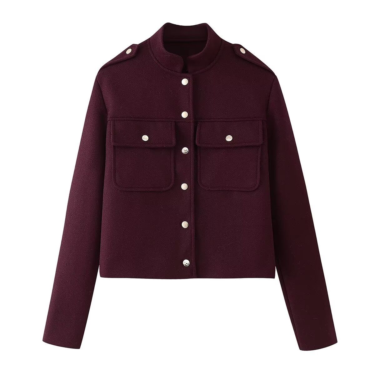 Veste courte en similicuir - Élégante, douce et classique KUN-00009