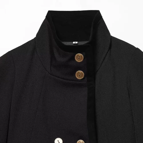Chaqueta corta con botones para mujer, informal y moderna, KUN-00023
