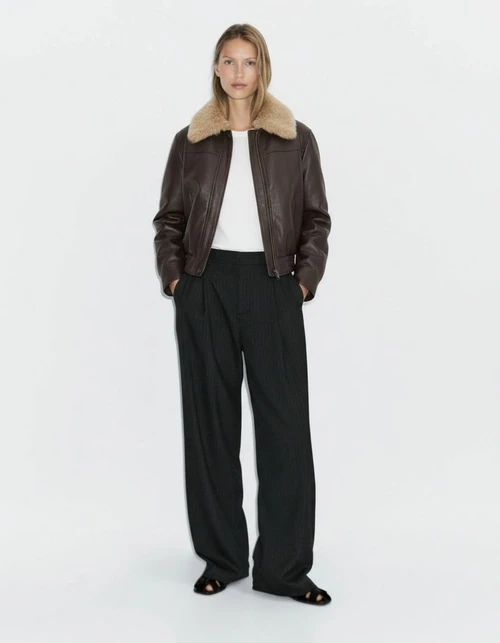 Giacca in similpelle con capispalla staccabili KUN-00044