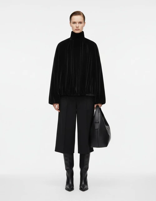 Giacca bomber in velluto, capospalla alla moda KUN-00050