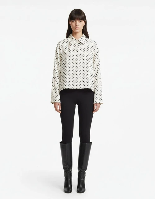 Giacca a maniche a sbuffo con pois - Capospalla casual di tendenza KUN-00062