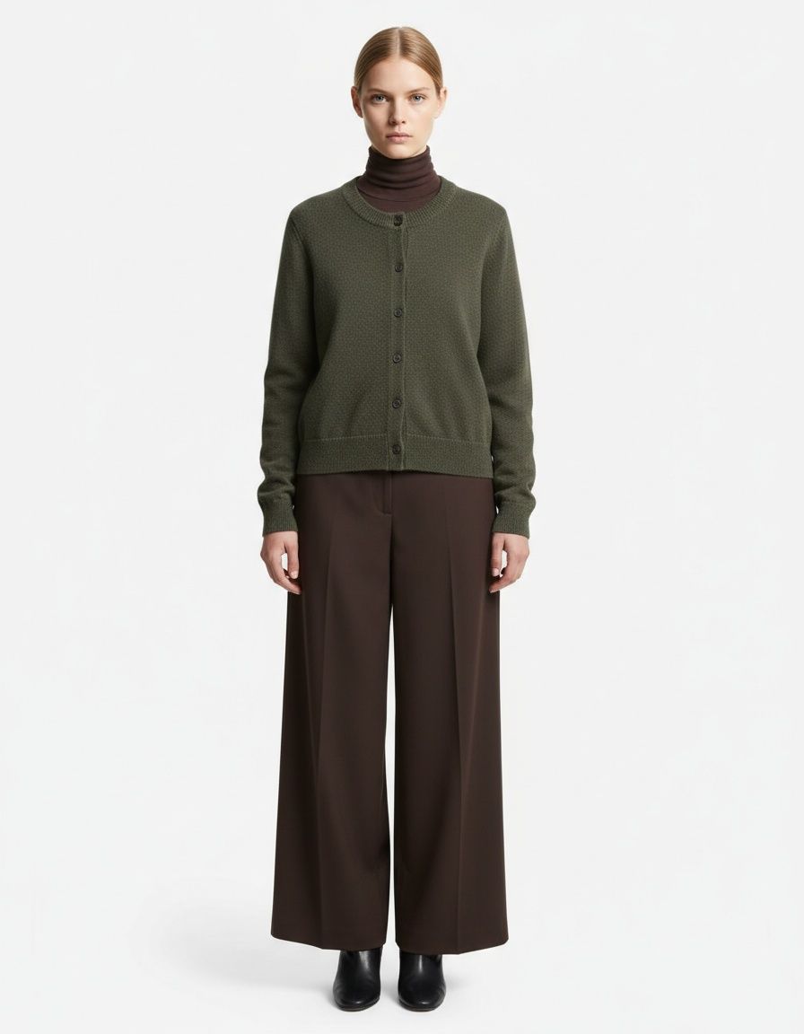 Cappotto da donna in misto lana - Elegante capospalla con scollo rotondo KUN-00066