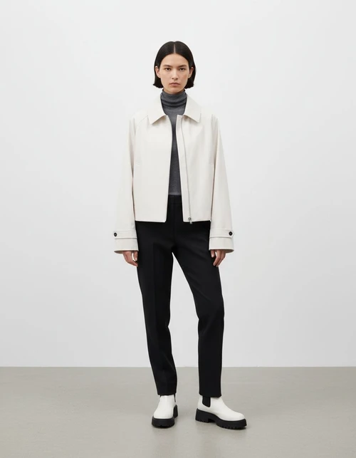 Trench corto impermeabile da donna, casual e alla moda KUN-00068