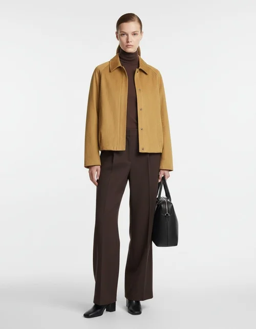 Chaqueta bomber de ante sintético - Elegante prenda de aviador KUN-00070