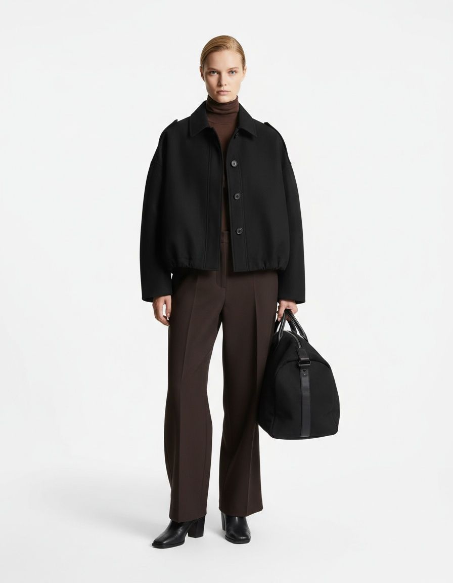 Faux Suede Bomber Jacket - Stylish Aviator Outerwear KUN-00075