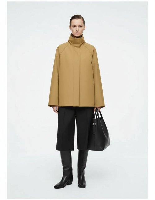 Gabardina para mujer - Cortavientos elegante, informal y corto KUN-00079