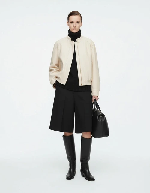 Giacca casual da donna con bottoni - Bicolore oversize KUN-00087