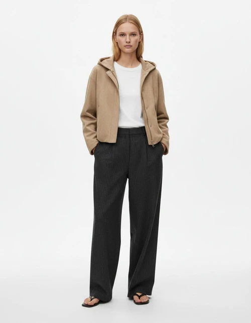 Giubbotto bomber in finta pelle scamosciata - Stile europeo KUN-00123