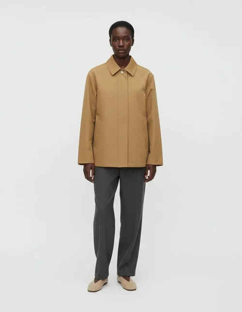 Parka corto da donna con vita regolabile KUN-00124