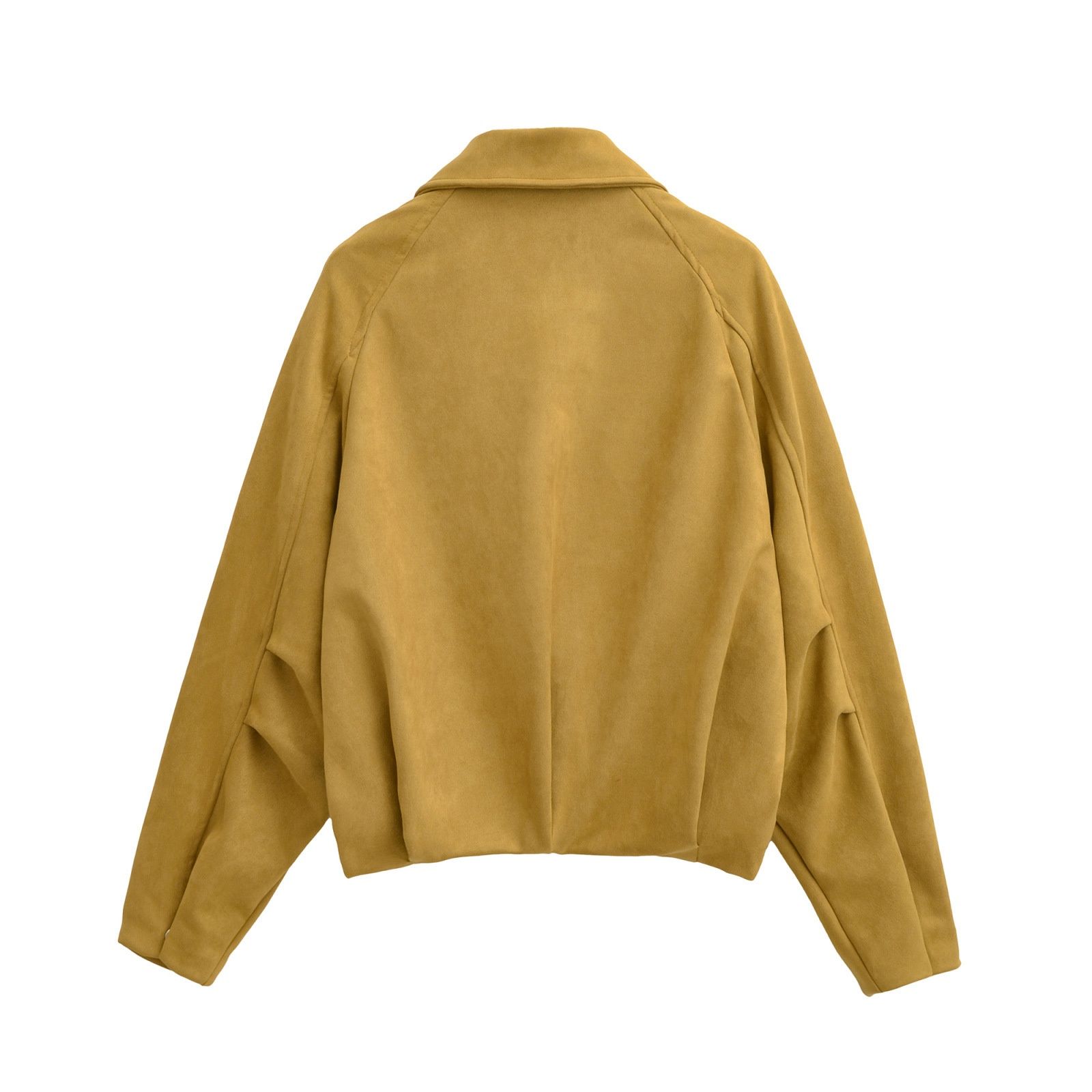 Suede Effect Bomber Jacket Fashionable Women's Pilot Coat KUN-00127