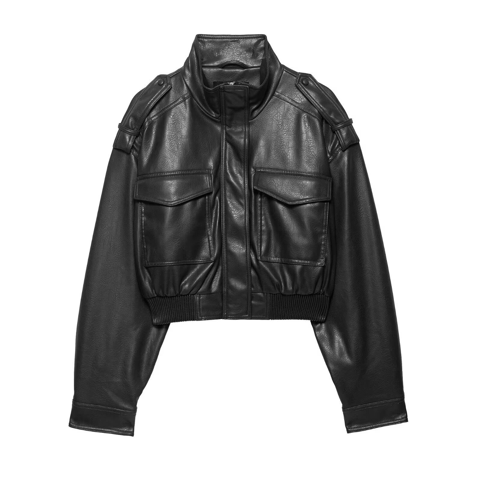 Giacca corta in similpelle - Elegante capospalla casual KUN-00131