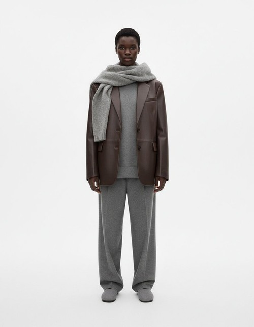 Blazer in similpelle - Elegante giacca in stile western con doppio bottone KUN-00133