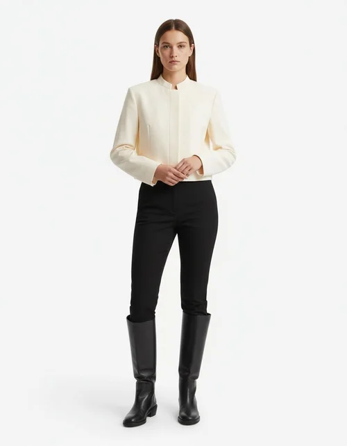 Blazer da donna - Elegante giacca doppiopetto con collo alto KUN-00135