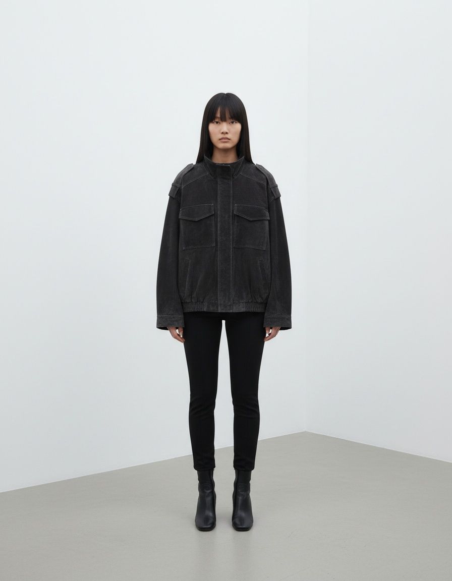 Veste en similicuir suédé - Vêtement d'extérieur décontracté et élégant KUN-00140