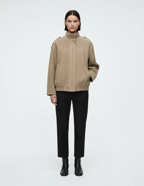 Giacca in similpelle scamosciata - Elegante capospalla casual KUN-00140