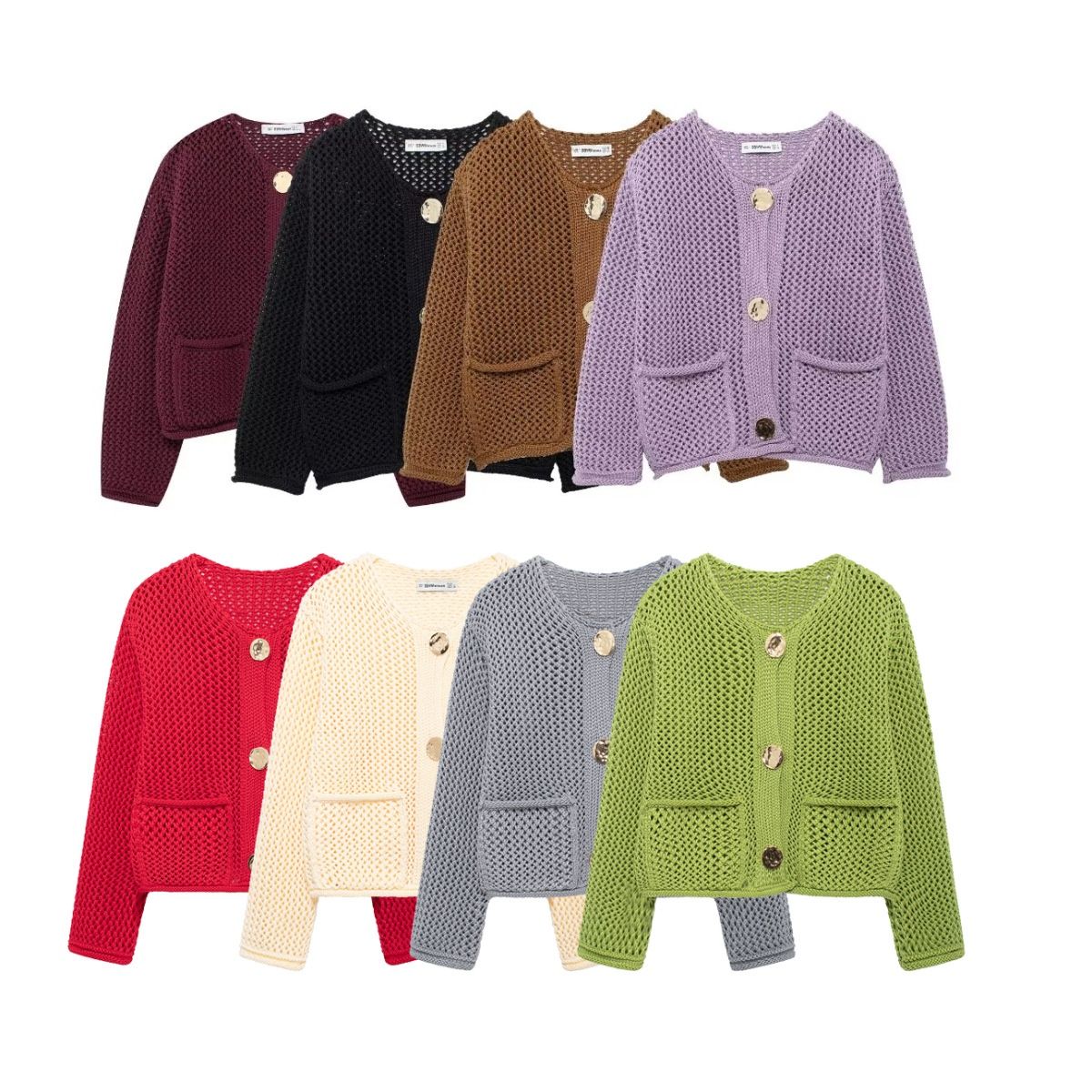 Cardigan a maglia grossa - Capospalla di tendenza in stile europeo KUN-00145