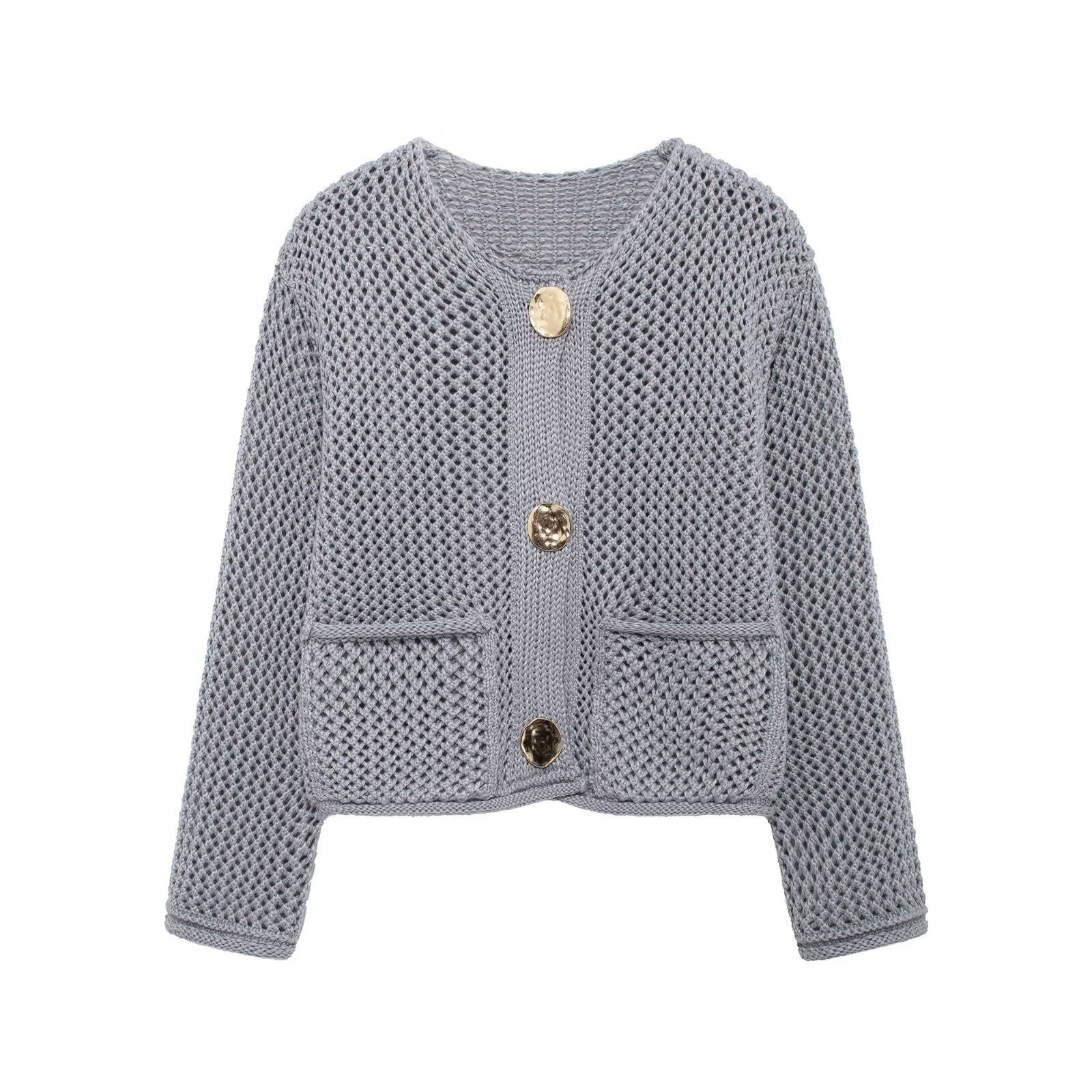 Cardigan a maglia grossa - Capospalla di tendenza in stile europeo KUN-00145