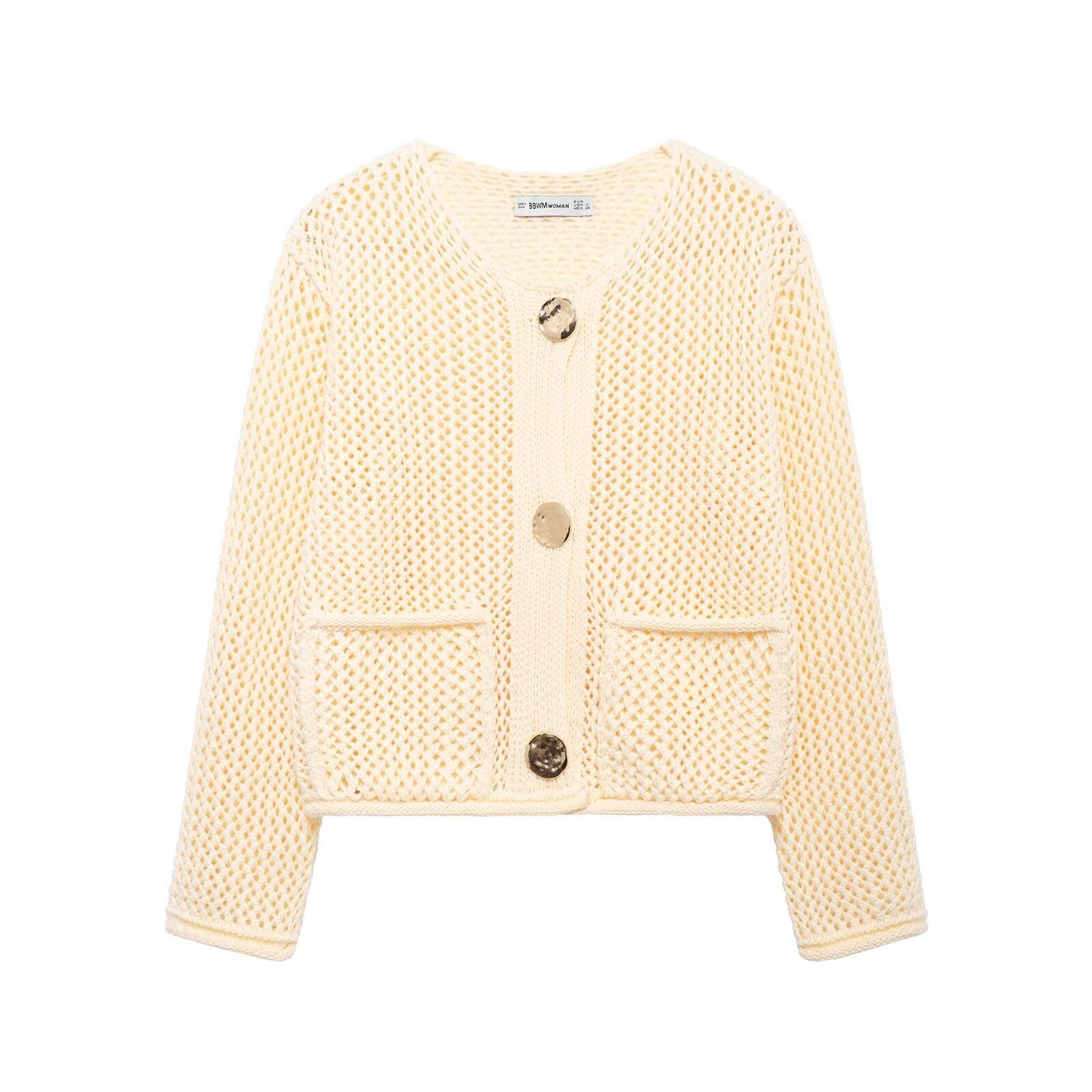 Cardigan a maglia grossa - Capospalla di tendenza in stile europeo KUN-00145