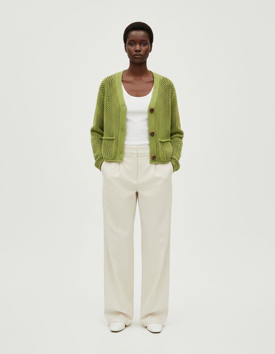 Cardigan a maglia grossa - Capospalla di tendenza in stile europeo KUN-00145