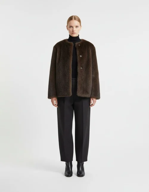 Giacca in pile elegante e casual KUN-00149
